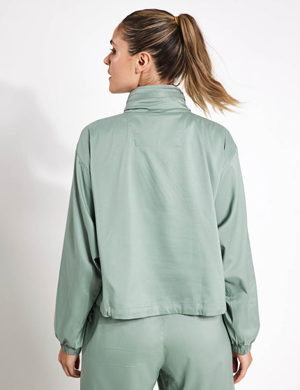 Girlfriend Collective Hummingbird Half Zip Windbreaker - Chinoiserieimages5- The Sports Edit