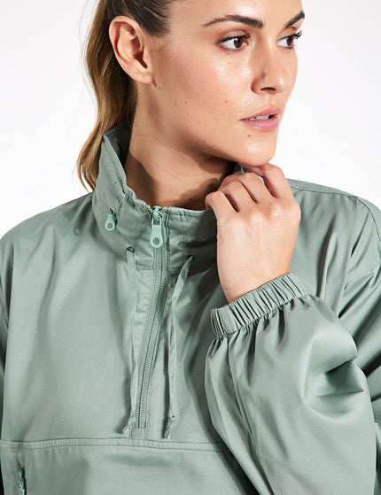 Girlfriend Collective Hummingbird Half Zip Windbreaker - Chinoiserieimages4- The Sports Edit