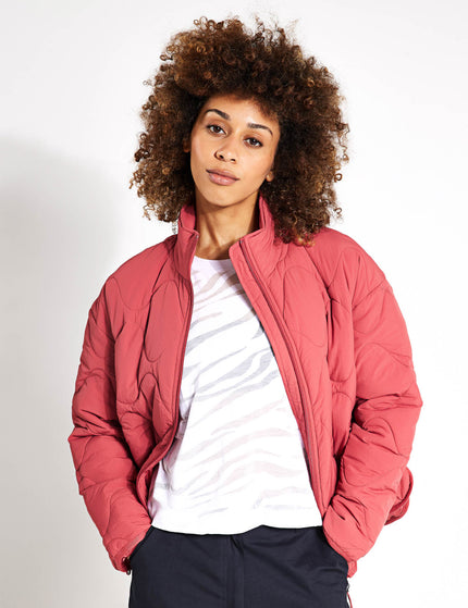 Goodmove Packaway Quilted Funnel Neck Jacket - Brickimages4- The Sports Edit