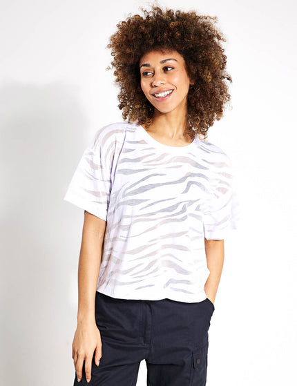 Goodmove Lightweight Scoop Neck Relaxed T-Shirt - Whiteimages1- The Sports Edit