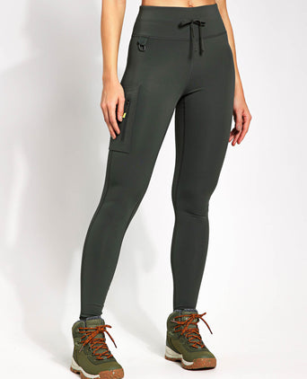 Go Discover Stormwear Walking Leggings - Dark Olive