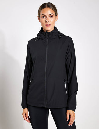 Stormwear Packable Hooded Running Jacket - Black