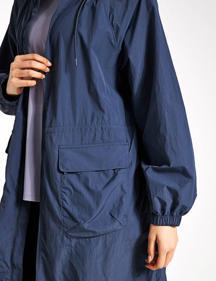 Goodmove Packable Longline Parka with Stormwear - Nightshadeimages3- The Sports Edit