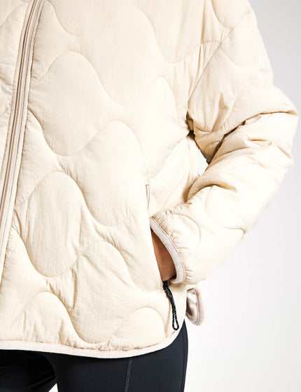 Goodmove Packaway Quilted Funnel Neck Jacket - Beigeimages4- The Sports Edit