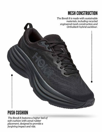 HOKA Bondi 8 - Black/Blackimages4- The Sports Edit