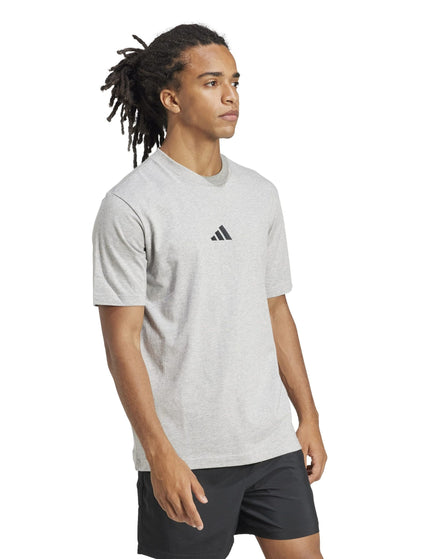 adidas Essentials Small Logo Pure Cotton T-Shirt - Greyimages5- The Sports Edit
