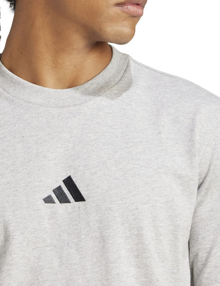 adidas Essentials Small Logo Pure Cotton T-Shirt - Greyimages3- The Sports Edit