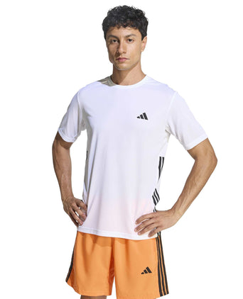 Workout Essentials Base 3-Stripes T-Shirt - White/Black