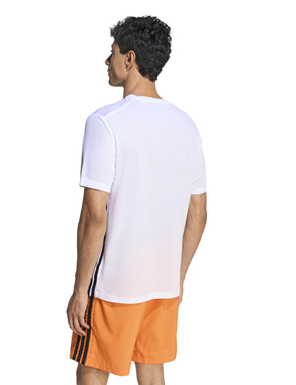 adidas Workout Essentials Base 3-Stripes T-Shirt - White/Blackimages2- The Sports Edit