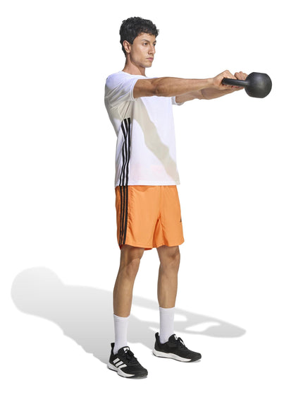 adidas Workout Essentials Base 3-Stripes T-Shirt - White/Blackimages5- The Sports Edit