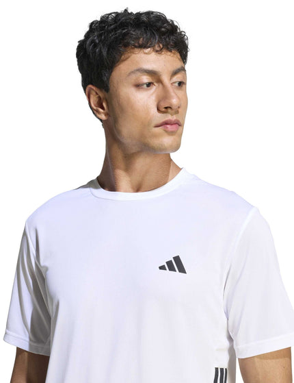 adidas Workout Essentials Base 3-Stripes T-Shirt - White/Blackimages3- The Sports Edit