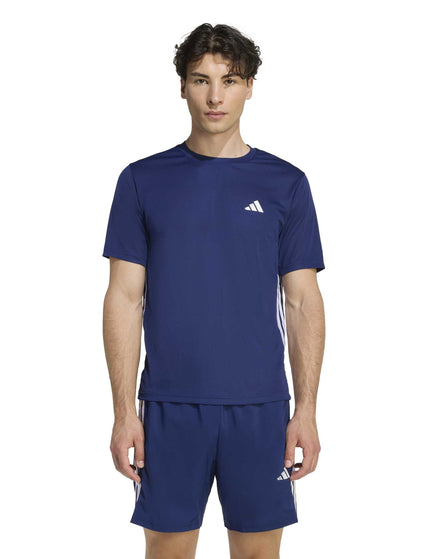 Essentials Base 3 Stripes T-shirt - Dark Blue/White