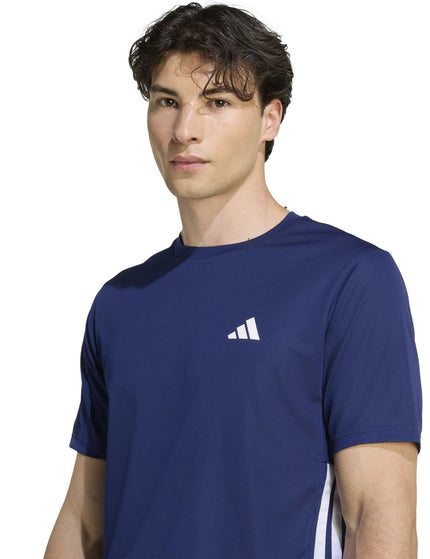 adidas Essentials Base 3 Stripes T-shirt - Dark Blue/Whiteimages3- The Sports Edit