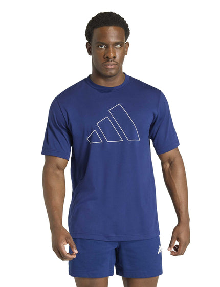 adidas Workout Essentials Feelready Logo T-Shirt - Dark Blueimages1- The Sports Edit
