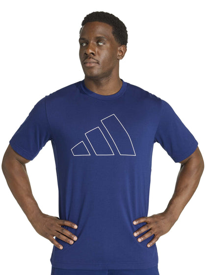 adidas Workout Essentials Feelready Logo T-Shirt - Dark Blueimages3- The Sports Edit
