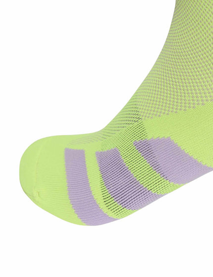 adidas Running Adizero Quarter Sock -Solar Yellow/Aurora Plumimages4- The Sports Edit