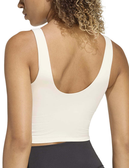 adidas 3 Stripes Studio All Me Light Support Tank Top - Chalk Whiteimages4- The Sports Edit