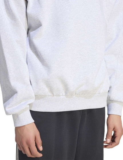 adidas KIT Small Logo Sweatshirt - Light Grey Marlimages3- The Sports Edit