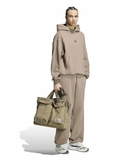 adidas KIT Small Logo Hoodie - Khaki Siximages5- The Sports Edit