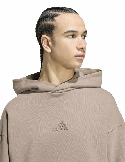 adidas KIT Small Logo Hoodie - Khaki Siximages3- The Sports Edit