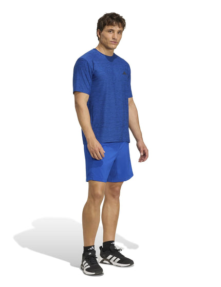 adidas Workout Essentials Flex T-Shirt - Royal Blue Melangeimages5- The Sports Edit