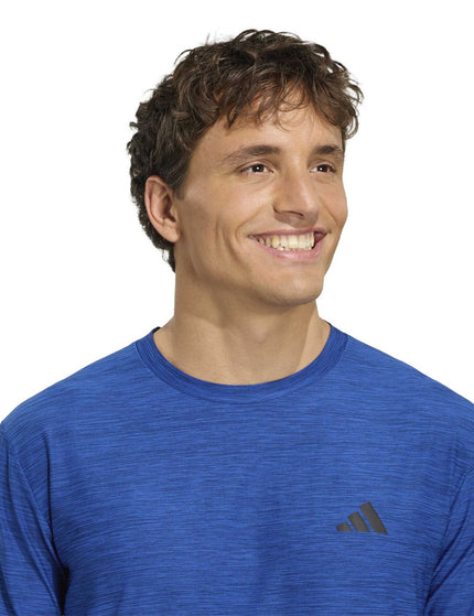adidas Workout Essentials Flex T-Shirt - Royal Blue Melangeimages3- The Sports Edit