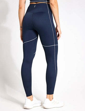 Amara Legging - Navy Blue/White