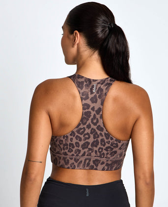 Astrid Ultra-Core Sports Bra - Brown Pattern Leopard Print