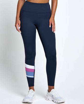 No Limits Legging - Navy/Purple Haze