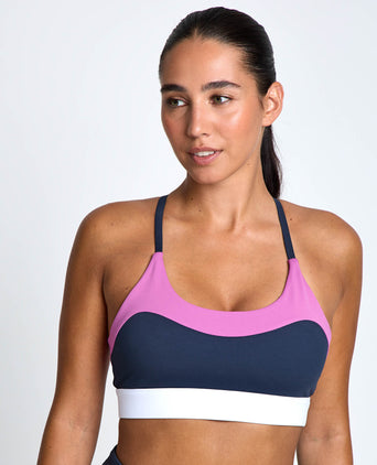 No Limits Sports Bra - Navy/Purple Haze