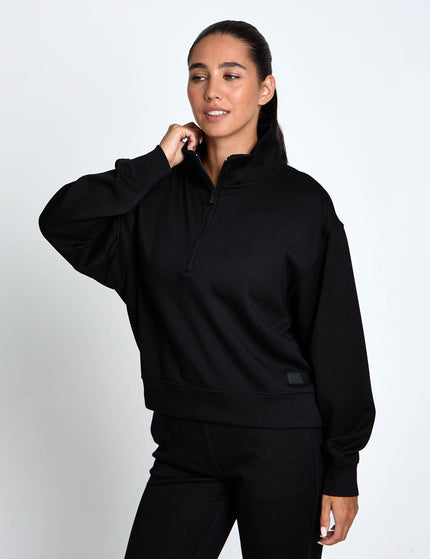 Oxford Zip Sweat - Black