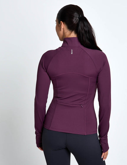 Lilybod Zuri Contoured Zip Thru Top - Ox Plumimages2- The Sports Edit