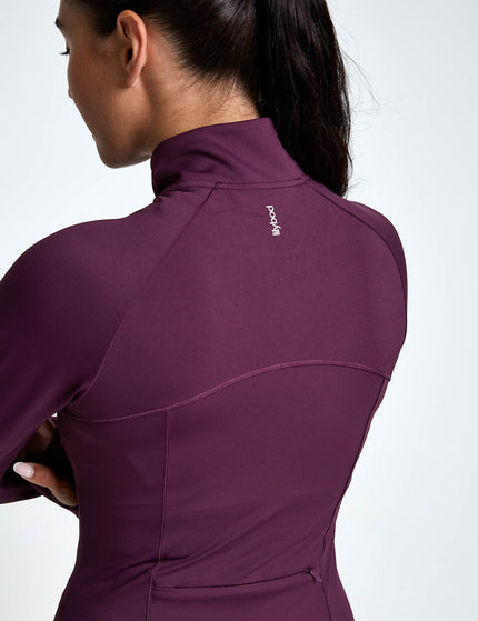 Lilybod Zuri Contoured Zip Thru Top - Ox Plumimages4- The Sports Edit