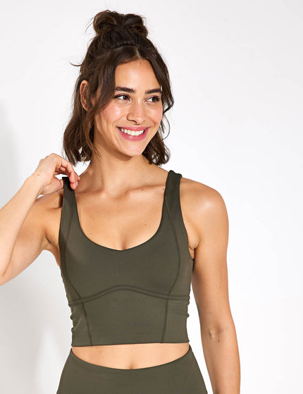 Lilybod Ava Long Sports Bra - Army Greenimages1- The Sports Edit