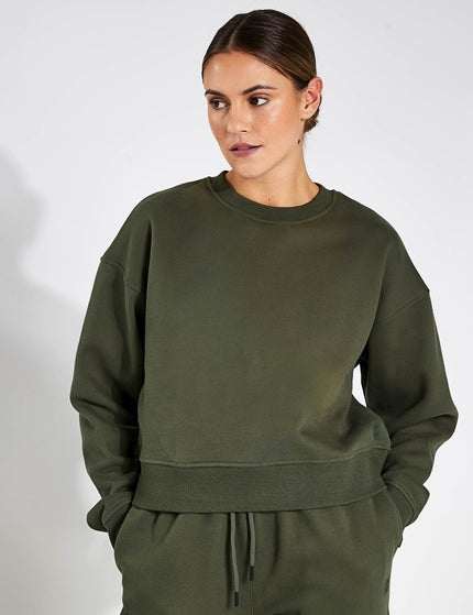 Lilybod Becca Cropped Sweater - Olivineimages1- The Sports Edit