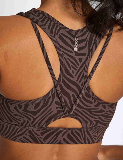 Lilybod Frankie Cloud-Core Sports Bra Printed - Mousseimages4- The Sports Edit