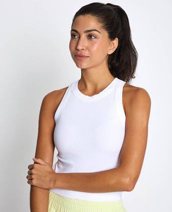 Harmony Tank Top - White Rib