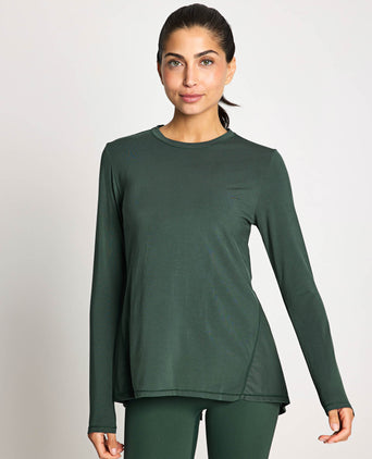 Kendall Long Sleeve Top - Deep Green