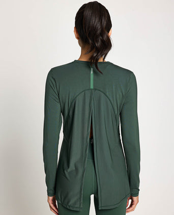Kendall Long Sleeve Top - Deep Green