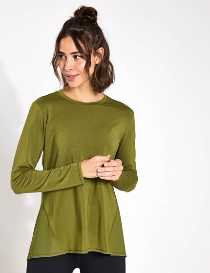 Lilybod Kendall Long Sleeve Top - Army Greenimages1- The Sports Edit