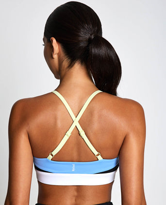 No Limits Sports Bra - Black/Azure/Lime
