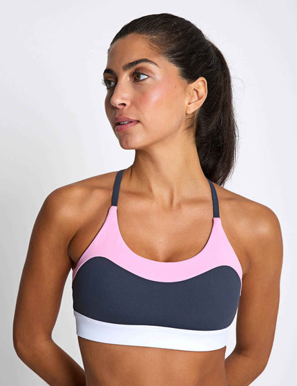 Lilybod No Limits Sports Bra - Charcoal/White/Pinkimages1- The Sports Edit