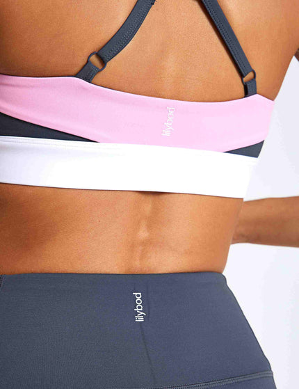 Lilybod No Limits Sports Bra - Charcoal/White/Pinkimages4- The Sports Edit