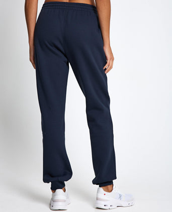 Millie Slim Fleece Track Pant - Navy Blue