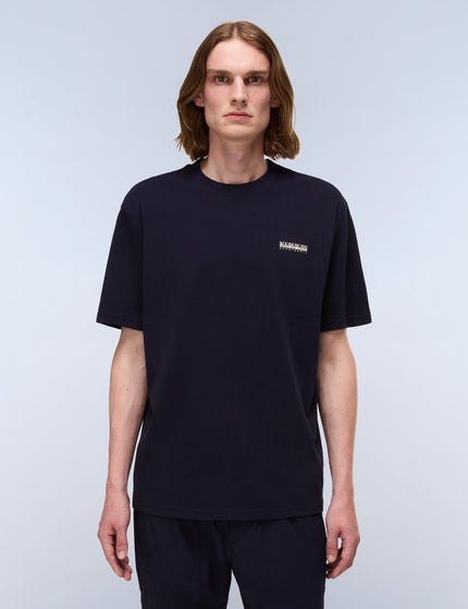 Napapijri Small Box Short Sleeve T-Shirt - Blue Marineimages1- The Sports Edit