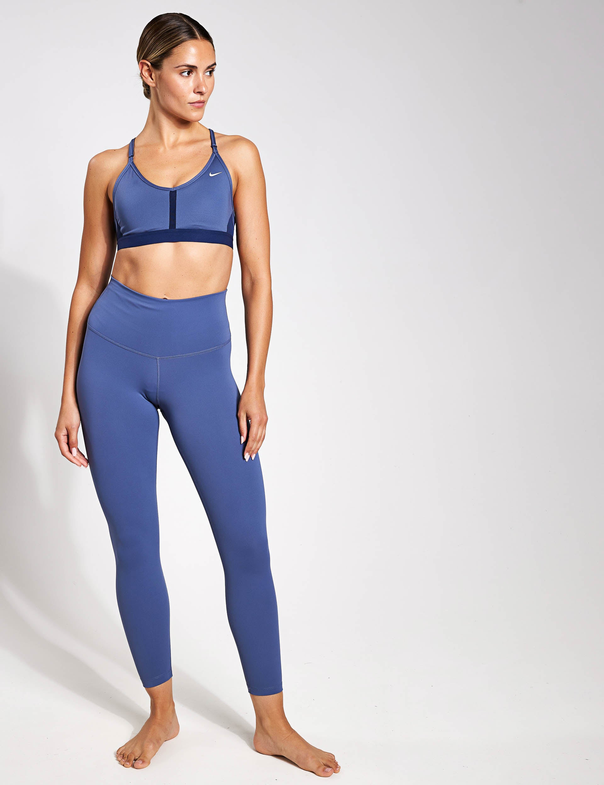 New Nike Yoga Luxe 7/8 Length Dri-Fit USA Leggings Blue High Rise Women's XS
