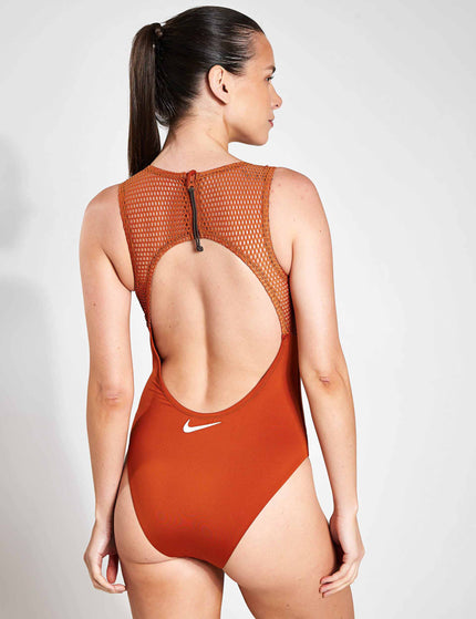 Nike Keyhole Back One Piece - Dark Russetimages1- The Sports Edit