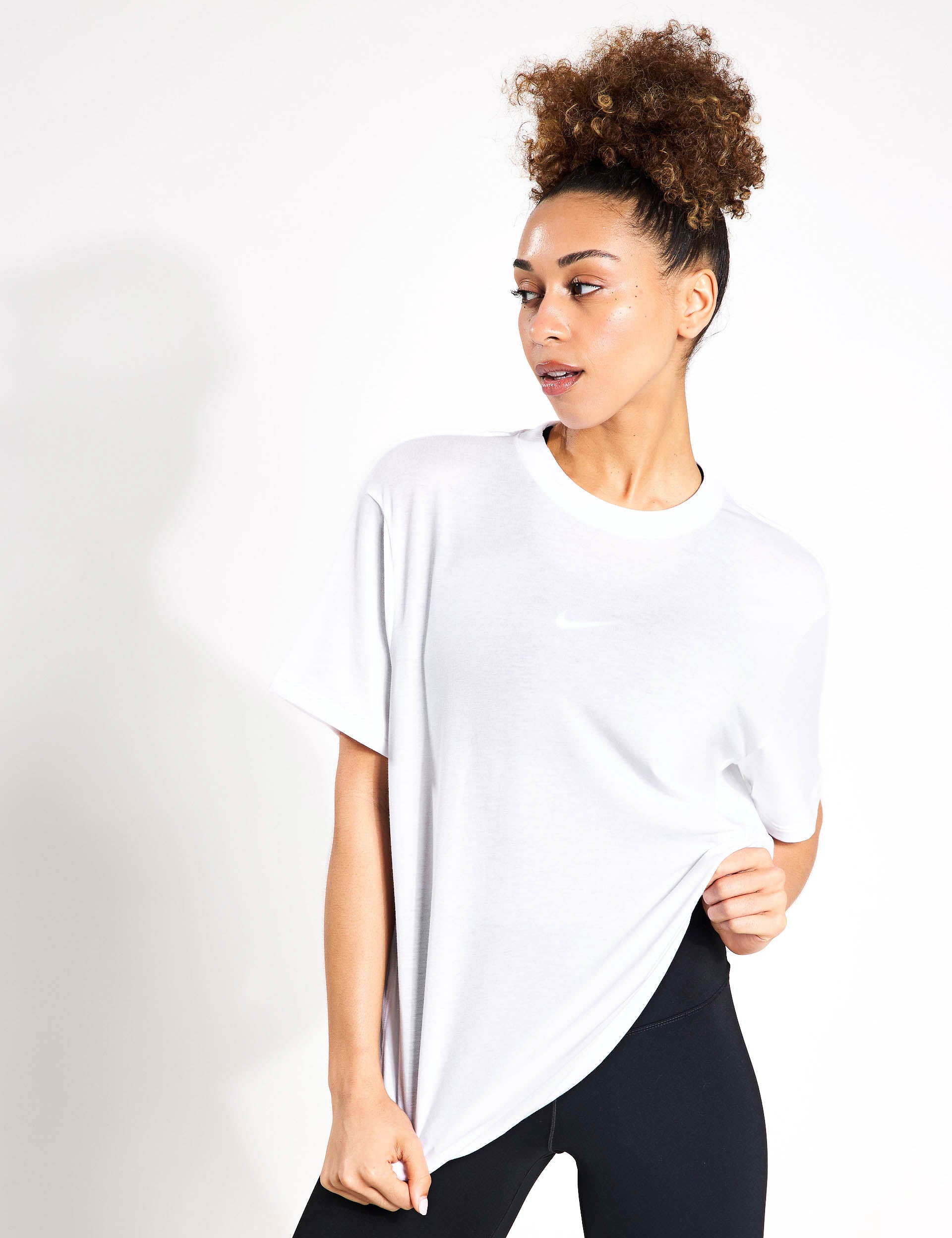 One Relaxed Dri FIT Short Sleeve Top White Black