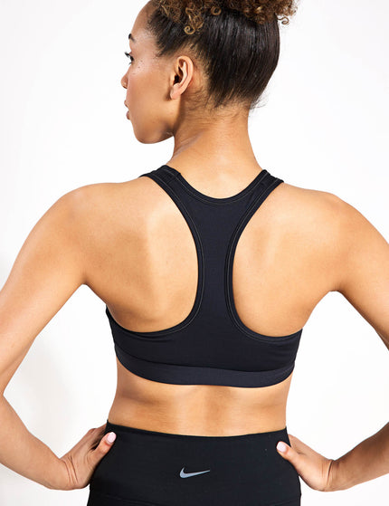 Nike Swoosh Medium Support Bra - Black/Whiteimages2- The Sports Edit