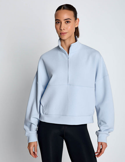 Nike 24.7 ImpossiblySoft Dri-FIT Oversized 1/2-Zip Top - Celestine Blue/Psychic Blueimages0- The Sports Edit